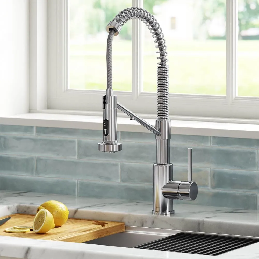 Kraus Bolden 2-in-1 Pull-Down Single Handle Kitchen Sink Filter Water Faucet for Reverse Osmosis or Water Filtration System in Chrome, KFF-1610CH
