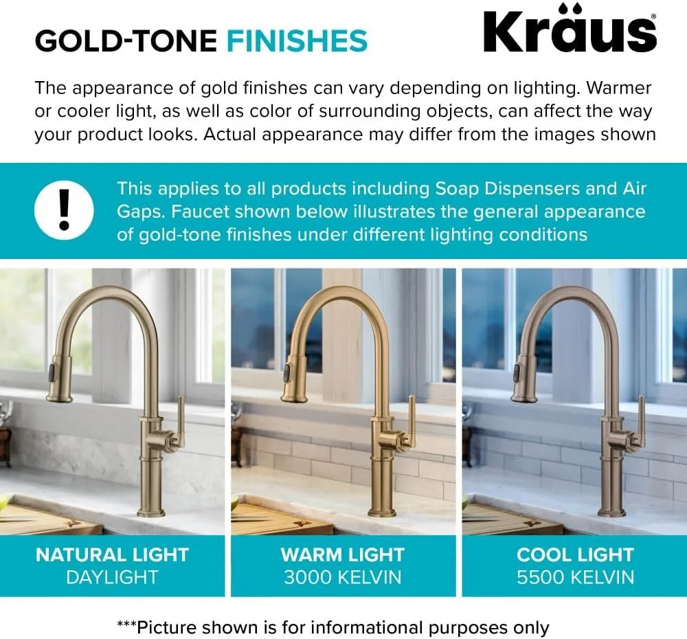 Kraus Bolden 2-in-1 Pull-Down Single Handle Kitchen Sink Filter Water Faucet for Reverse Osmosis or Water Filtration System in Spot-Free Antique Champagne Bronze, KFF-1610SFACB