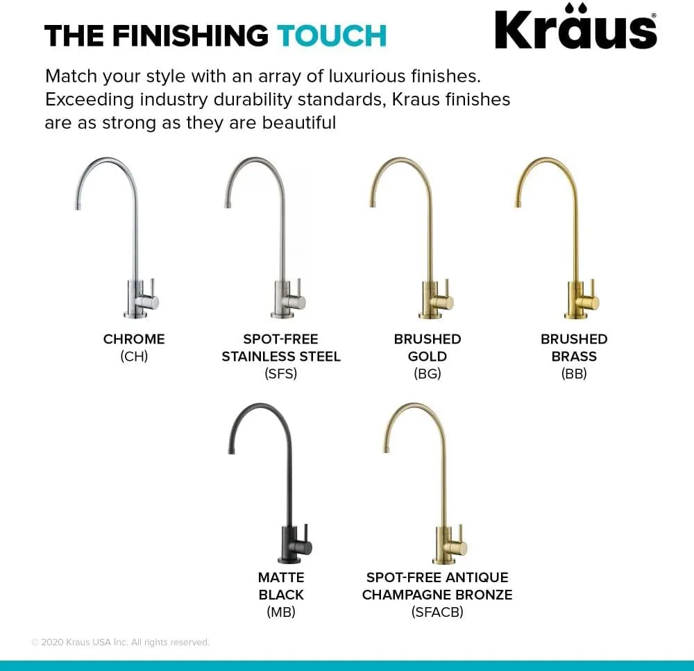KRAUS Purita 100% Lead-Free Kitchen Water Filter Faucet in Chrome, FF-100CH