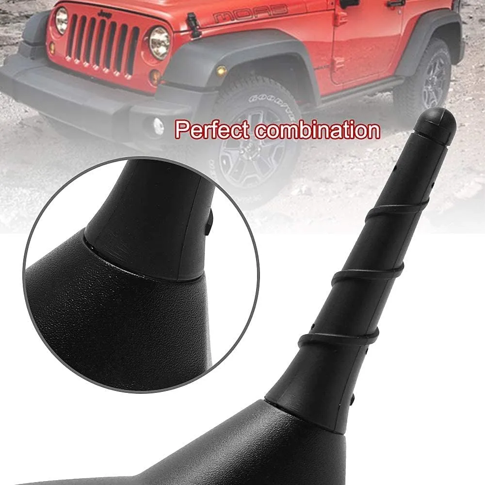 KSaAuto 3.2 Inch Antenna Compatible with 2011-2025 Jeep Cherokee Grand Cherokee Compass Renegade, Chrysler 200, Fiat 500, Car Antenna Replacement, 68297936AA 5091100AA 5091100AB