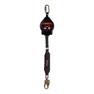 KStrong UFS480020L BRUTE-AL LE 20 ft Aluminum Housing Cable SRL with swivel snap hook. Includes installation carabiner and tagline