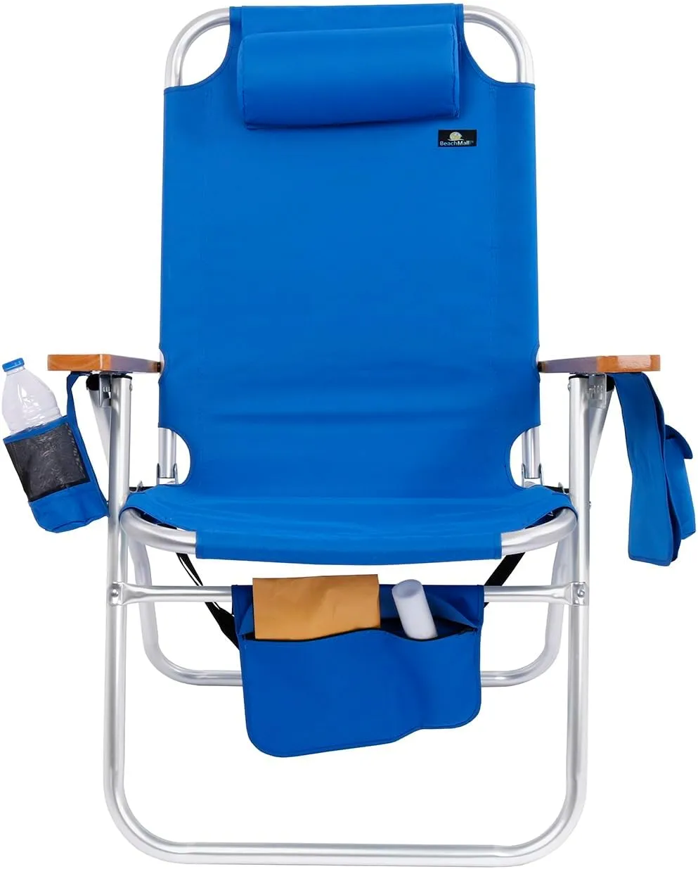 Large Heavy Duty Beach Chair for Big & Tall Adults, 300 lbs Capacity, Aluminum Tubing - 4 Reclining Positions