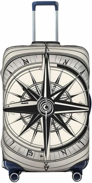 Law of the Compass Navigation 1 Print Suitcase Covers Personalized Luggage Protector Elastic Washable Travel Gear Cover