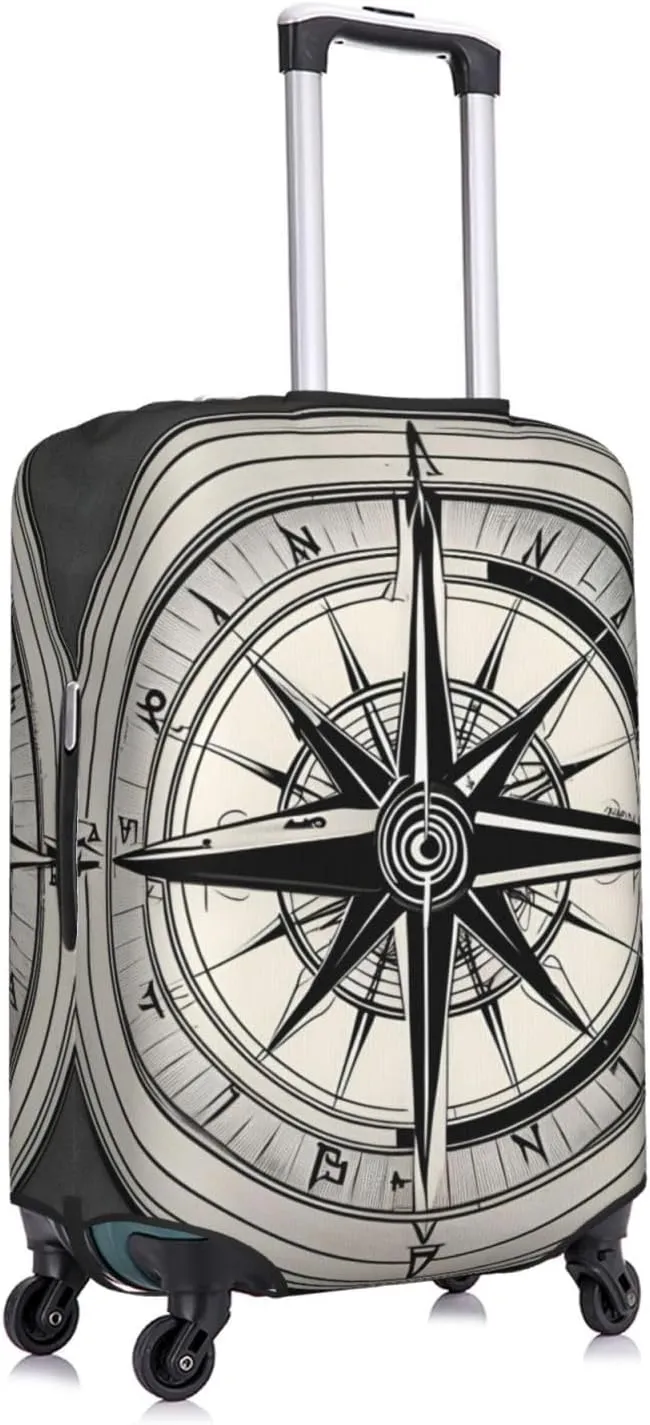 Law of the Compass Navigation 1 Print Suitcase Covers Personalized Luggage Protector Elastic Washable Travel Gear Cover
