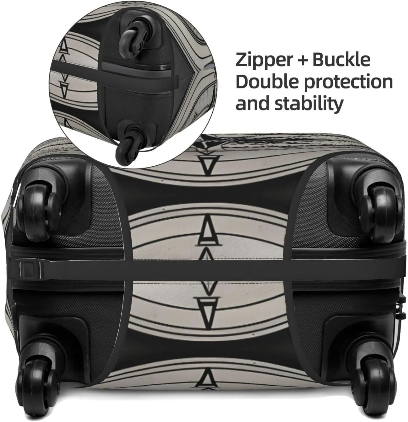 Law of the Compass Navigation 1 Print Suitcase Covers Personalized Luggage Protector Elastic Washable Travel Gear Cover