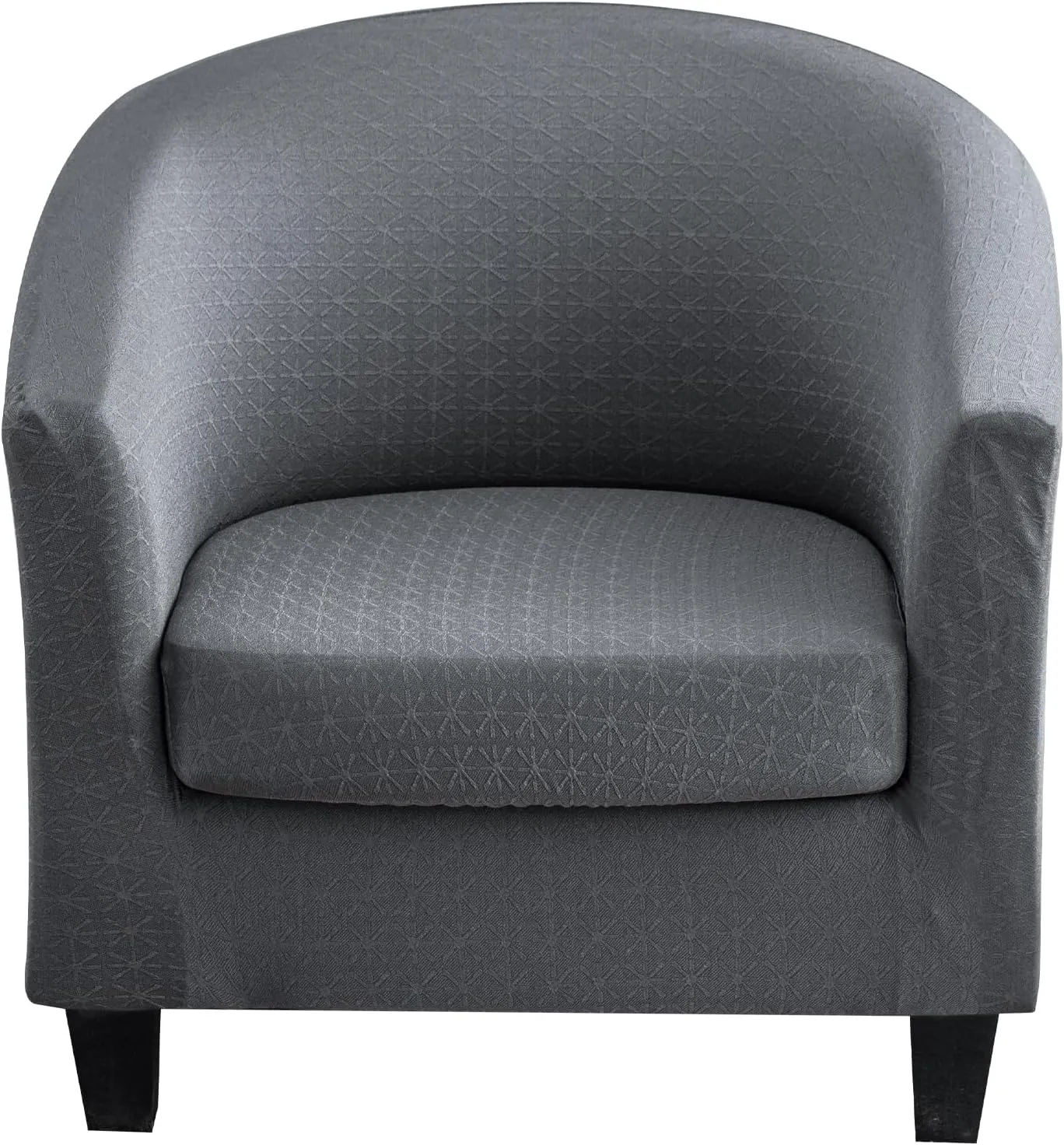Lellen Club Chair Slipcover with Seat Cushion Cover Round Tub Chair Slipcovers Barrel Chair Cover Arm Protector Armchair Covers Reusable Stretch Sofa Covers for Living Room Bedroom Office Dining Room