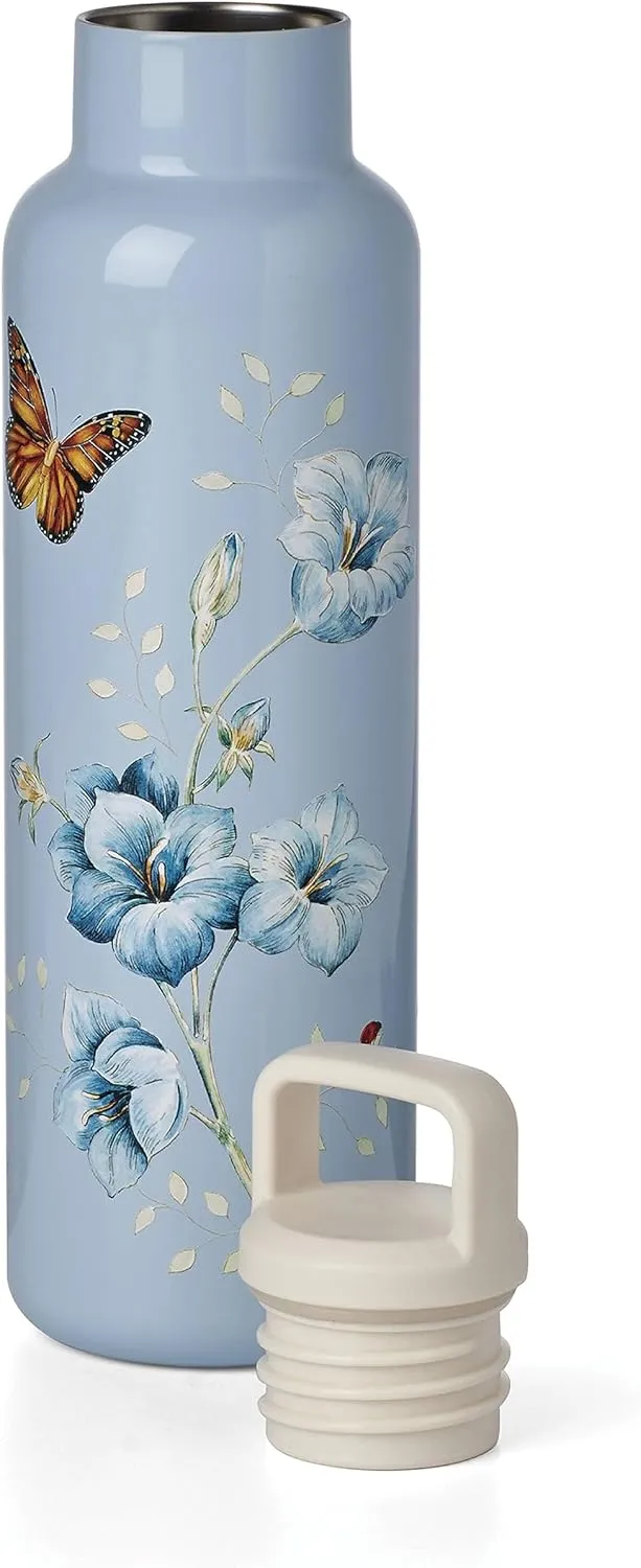Lenox 895743 Butterfly Meadow Light Blue Insulated Water Bottle