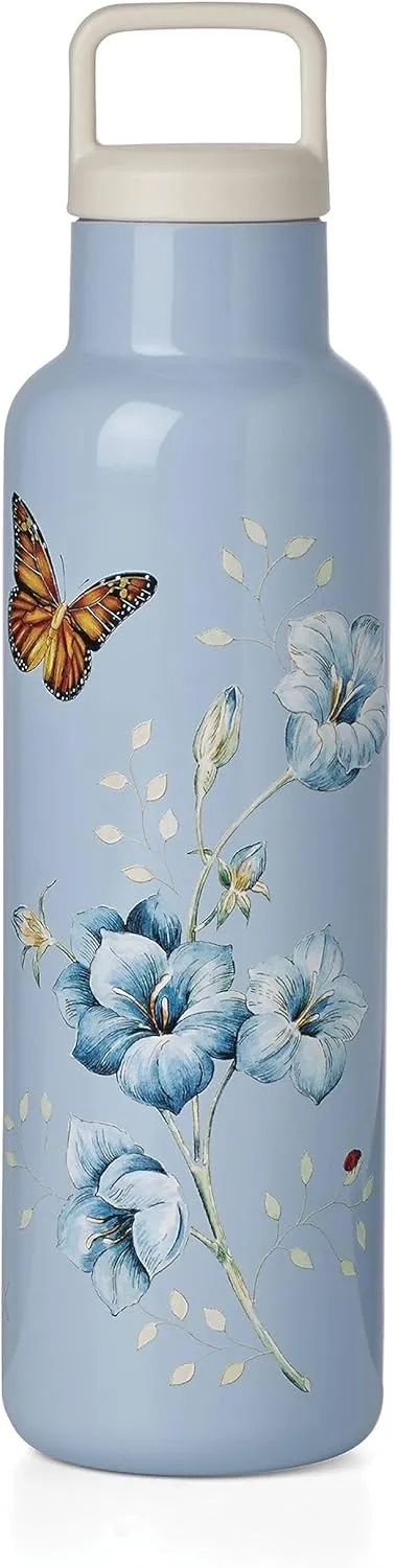 Lenox 895743 Butterfly Meadow Light Blue Insulated Water Bottle