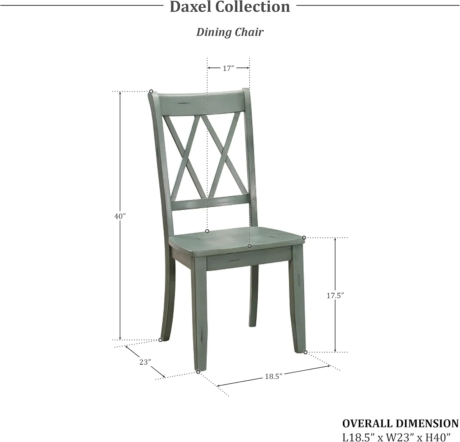 Lexicon Daxel Dining Chair (Set of 2), Teal