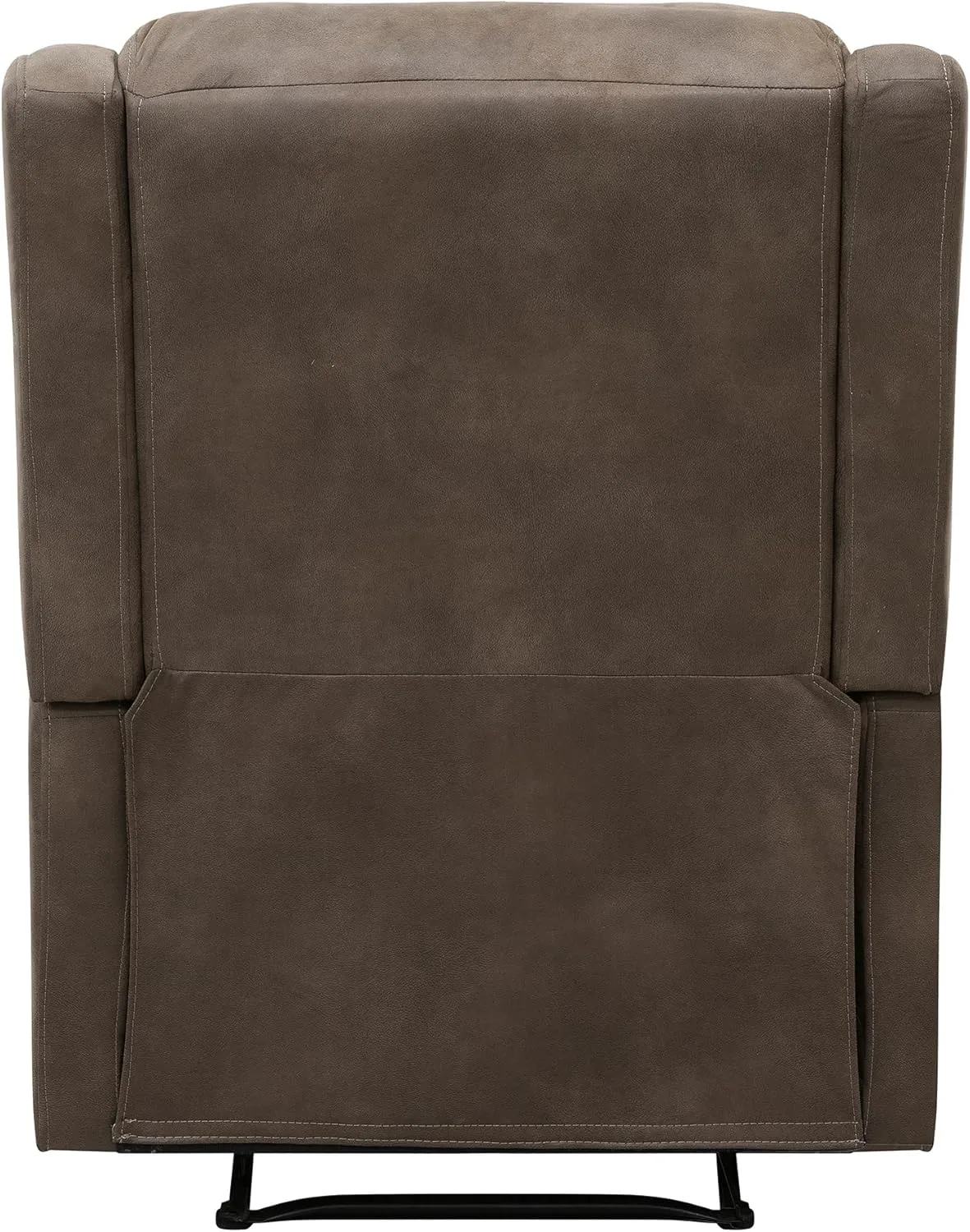 Lexicon Manual Recliner Chair, Reclining Sofa Chair, Home Theater Seating, Wall Hugger, Manual Recliner for Living Room/Office/Apartment, Easy Assembly, Brown Polished Microfiber