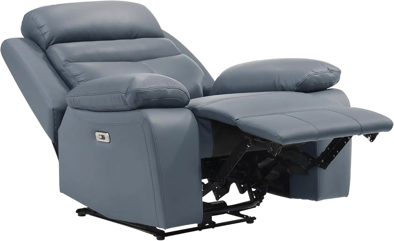 Lexicon Recliner Chair Living Room Leather Reclining Sofa Chair, Home Theater Seating, Wall Hugger Recliner, Power Recliner Sofa Chair for Living Room/Office/Apartment, Blue