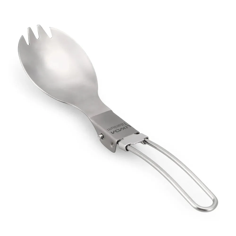 Lixada Lightweight Folding Titanium Spork for Camping & Hiking