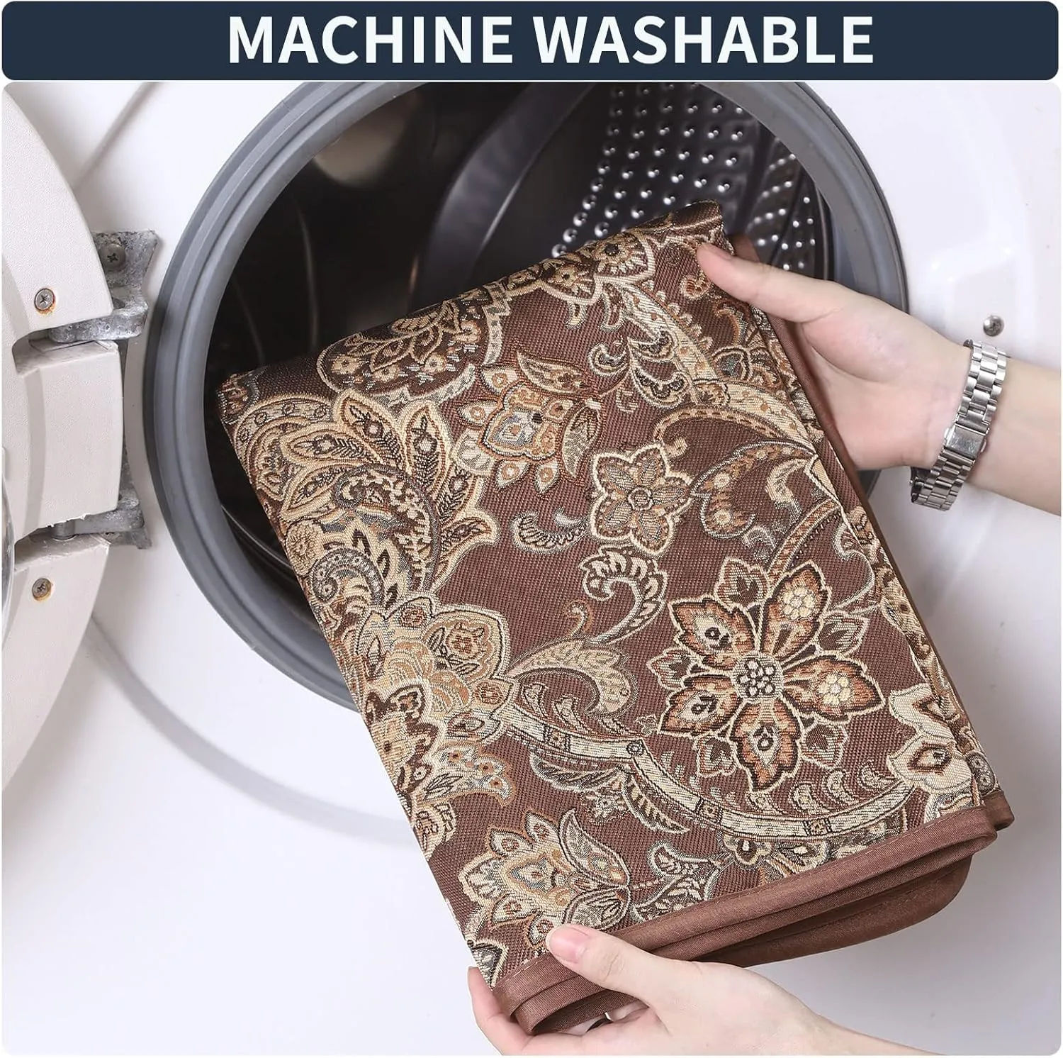 LUFEIJIASHI Waterproof Recliner Sofa Covers Non-Slip Recliner Couch Covers for 2 seat, Split Washable Jacquard Reclining Couch Covers Furniture Protecto (Brown, 2 Seater)