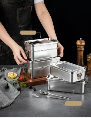 Lunch Box 700ml Portable Stainless Steel Tableware Suitable For Outdoor Cycling And Camping