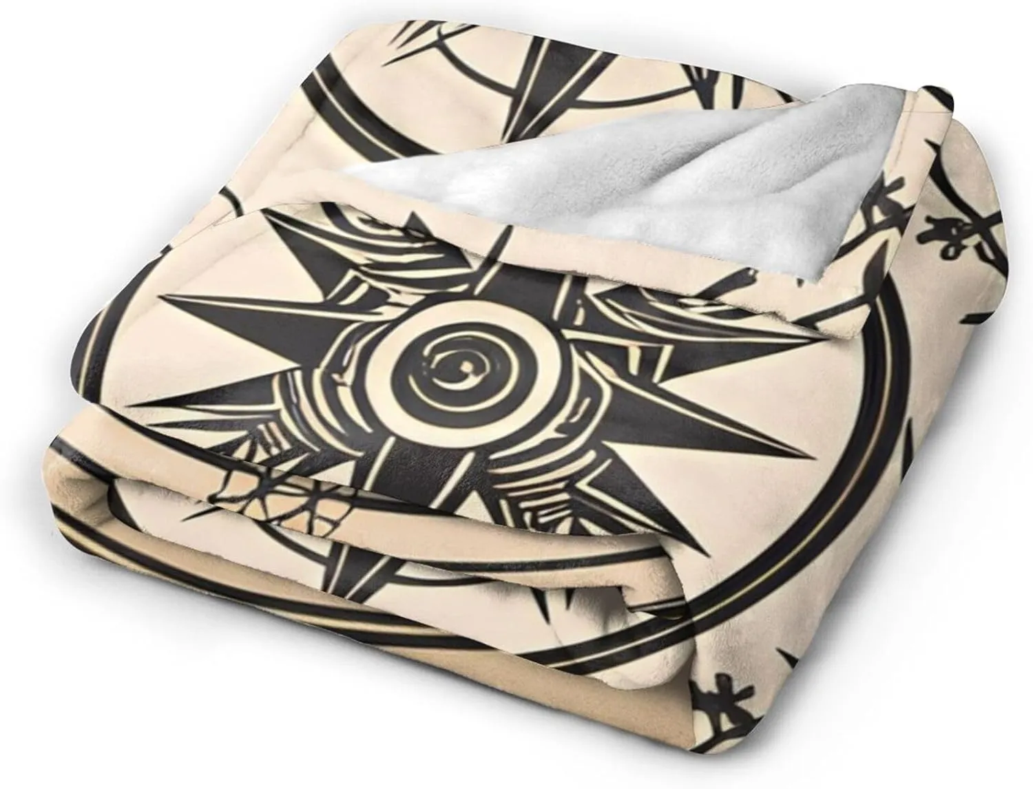 Magic Design Nordic Compass Ultra-Soft Micro Fleece Blanket > Durable and Compactly Foldable. Super Soft 50"X40"