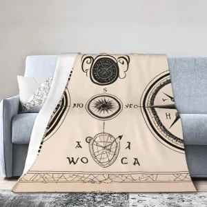 Magical Design Norse Runes Compass Ultra-Soft Micro Fleece Blanket > Durable and Compactly Foldable. Super Soft 50"X40"