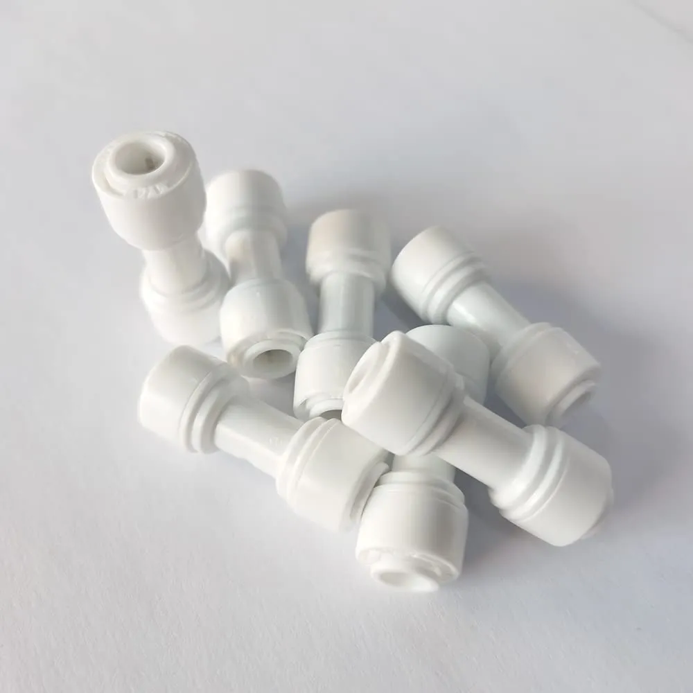 Malida Water Purifier Straight Union Connector,Equal 1/4inch OD Tube Quick Push to Connect Plastic Plumbing Fitting,for RO/DI Water Filter System.(pack of 100)