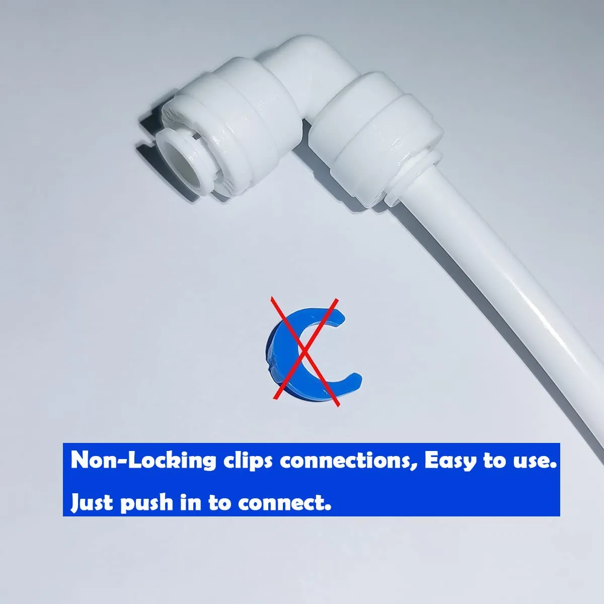 Malida Water Purifier Straight Union Connector,Equal 1/4inch OD Tube Quick Push to Connect Plastic Plumbing Fitting,for RO/DI Water Filter System.(pack of 100)