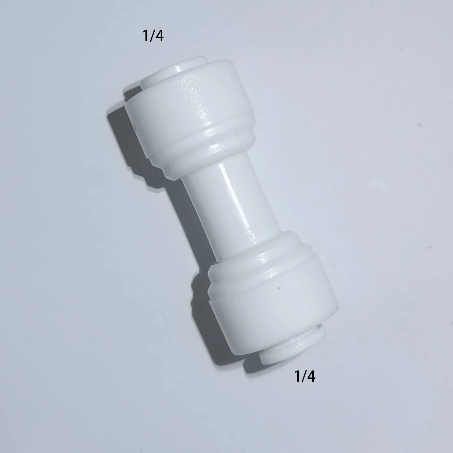 Malida Water Purifier Straight Union Connector,Equal 1/4inch OD Tube Quick Push to Connect Plastic Plumbing Fitting,for RO/DI Water Filter System.(pack of 100)