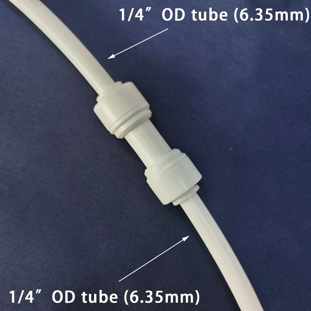 Malida Water Purifier Straight Union Connector,Equal 1/4inch OD Tube Quick Push to Connect Plastic Plumbing Fitting,for RO/DI Water Filter System.(pack of 100)