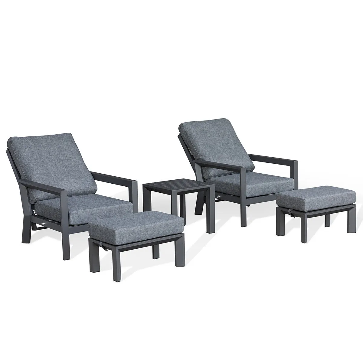 Manhattan 2 Seat Fabric Reclining Lounge Set