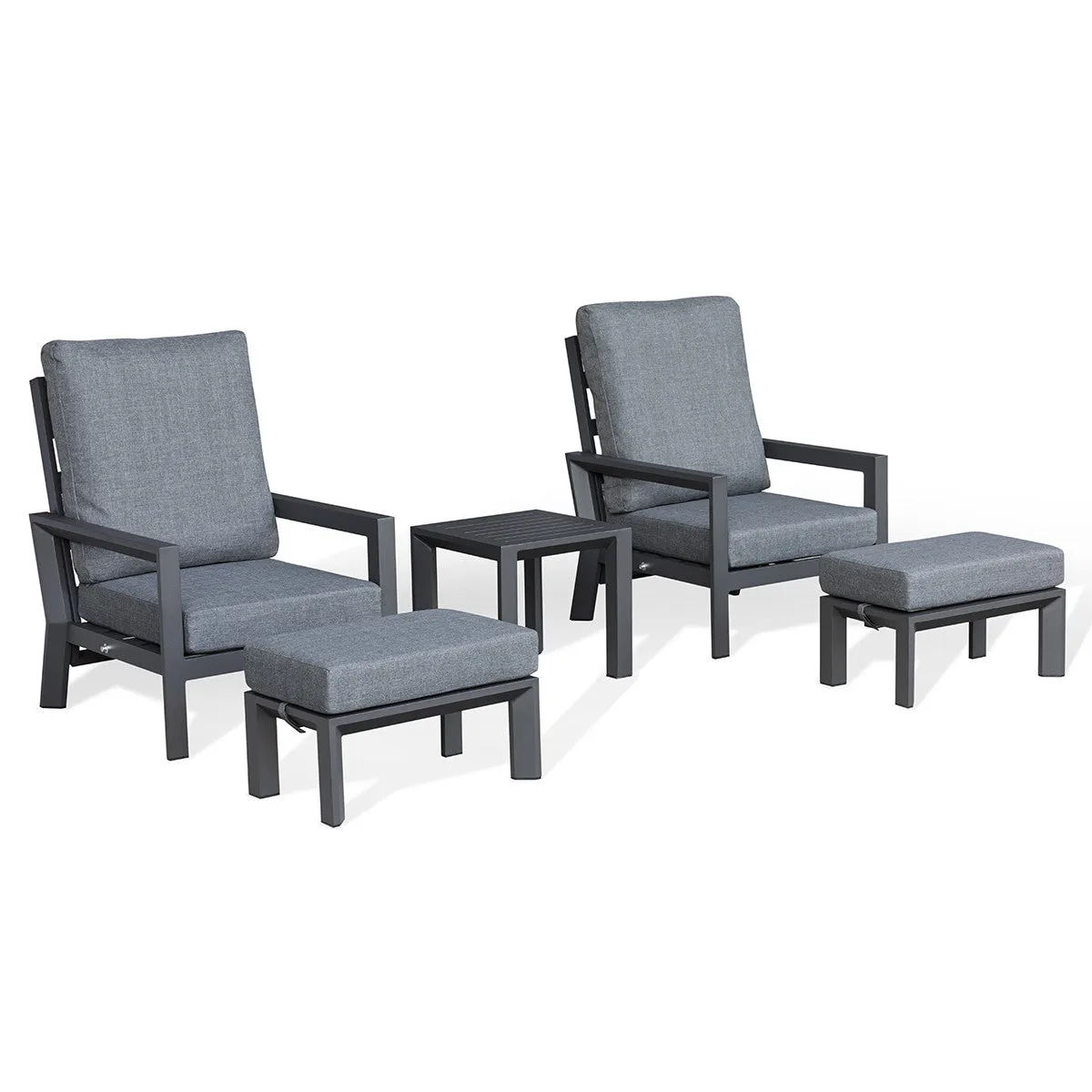 Manhattan 2 Seat Fabric Reclining Lounge Set