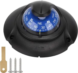 Marine Compass Boat Compass Multi Function Magnetic Compass Flush Mount Electronic Sea Compass with LED Light for Marine Yacht Outdoors Hiking