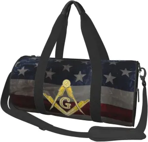 Masonic Past Master Emblem Square And Compass Duffel Bag Gym Bag Travel Sports Tote Large Foldable Beach Swim Yoga3