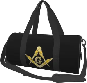 Masonic Past Master Emblem Square And Compass Duffel Bag Gym Bag Travel Sports Tote Large Foldable Beach Swim Yoga5