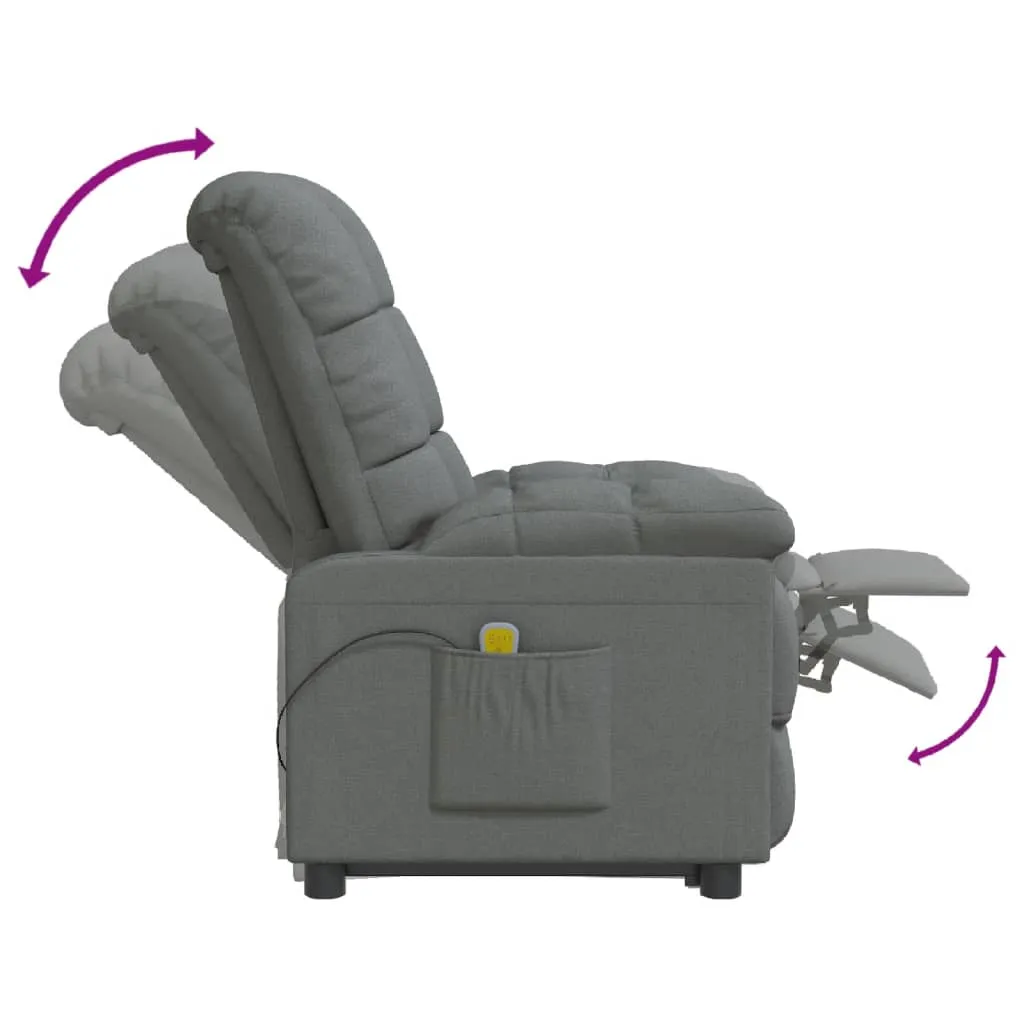 Massage Chair Dark Gray Fabric