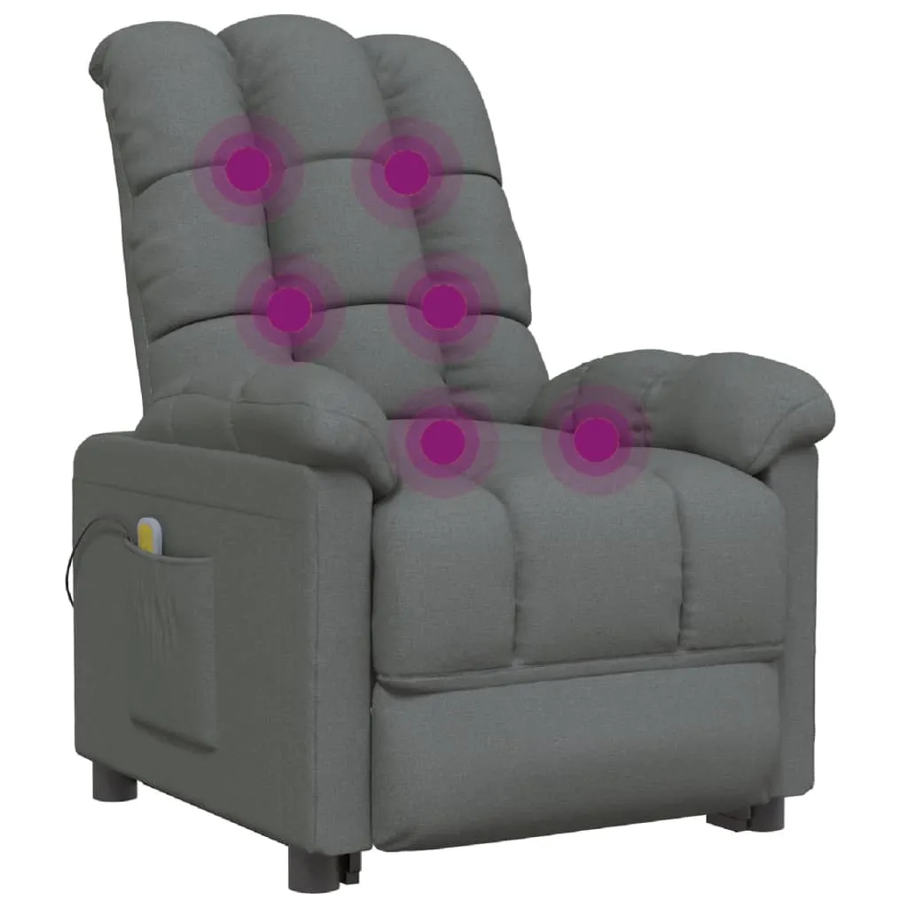 Massage Chair Dark Gray Fabric