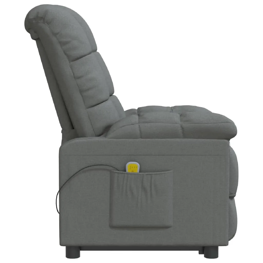 Massage Chair Dark Gray Fabric