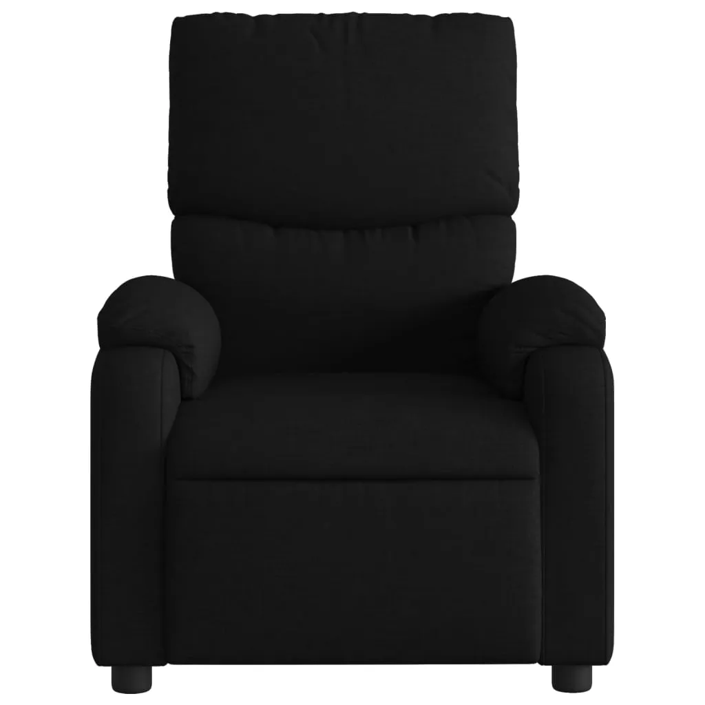 Massage Recliner Chair Black Fabric
