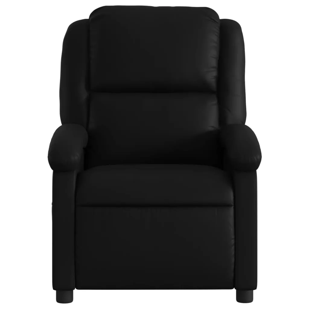 Massage Recliner Chair Black Faux Leather