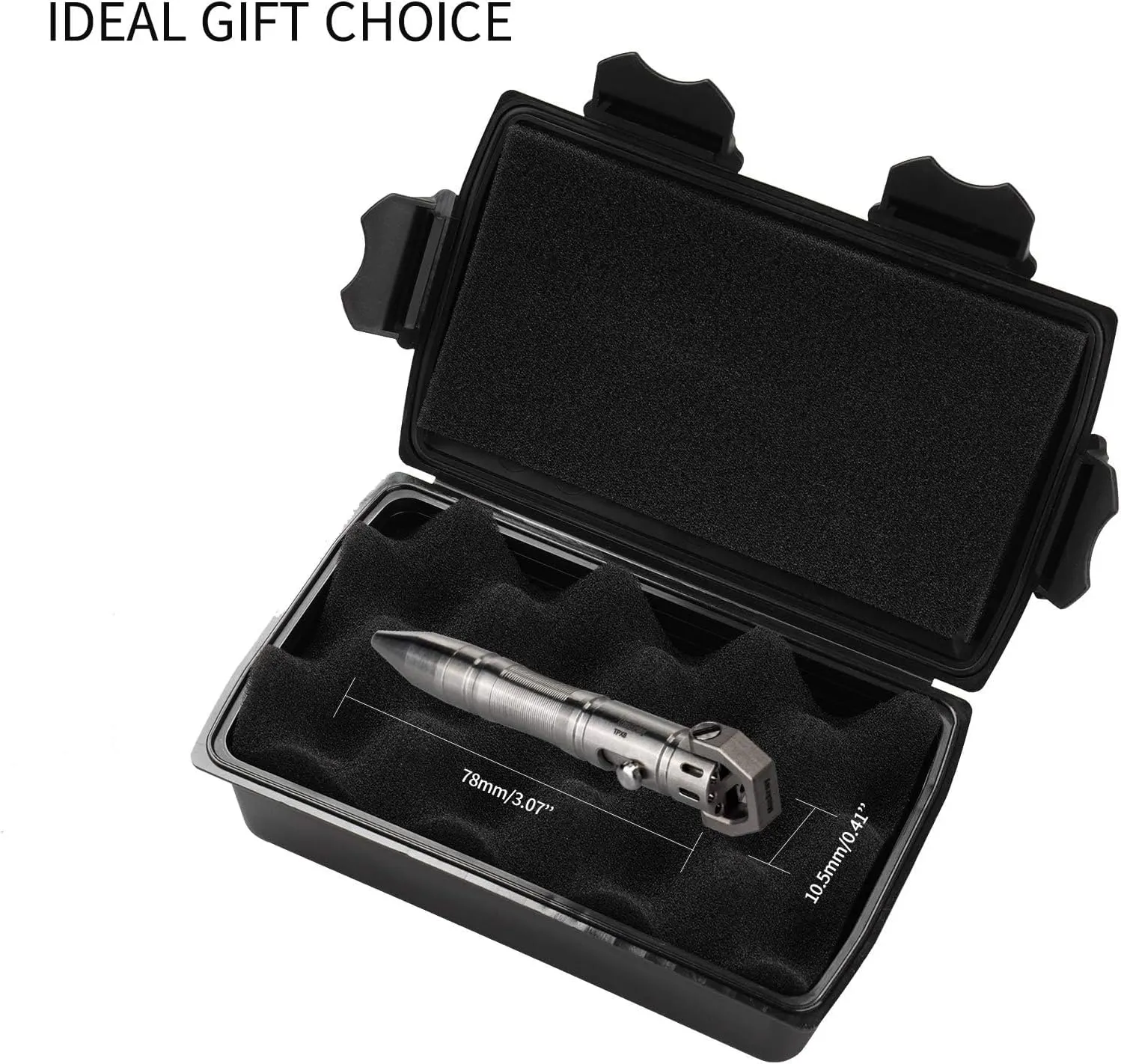 MecArmy TPX8 Mini Bolt Action Tactical Pen, Keychain Tactical Pen with 1 D Key Ring for Daily Carry, Small EDC Pen with Anti-Slip Grip Replaceable Refill for Work Travel, Ideal Gift (Brass)