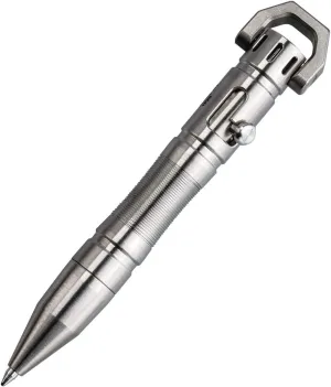 MecArmy TPX8 Mini Bolt Action Tactical Pen, Keychain Tactical Pen with 1 D Key Ring for Daily Carry, Small EDC Pen with Anti-Slip Grip Replaceable Refill for Work Travel, Ideal Gift (Titanium)