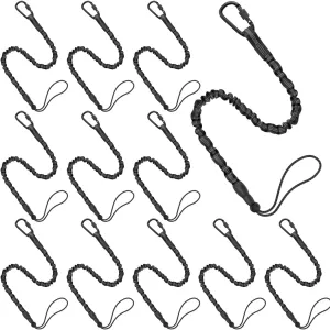 Mellbree Tool Lanyard, 10KG/22LBS Tool Tether with Screw Lock Carabiner Clip for Hand Tools Stretch Strap Safety Tool Tether Lanyard Tools Leash