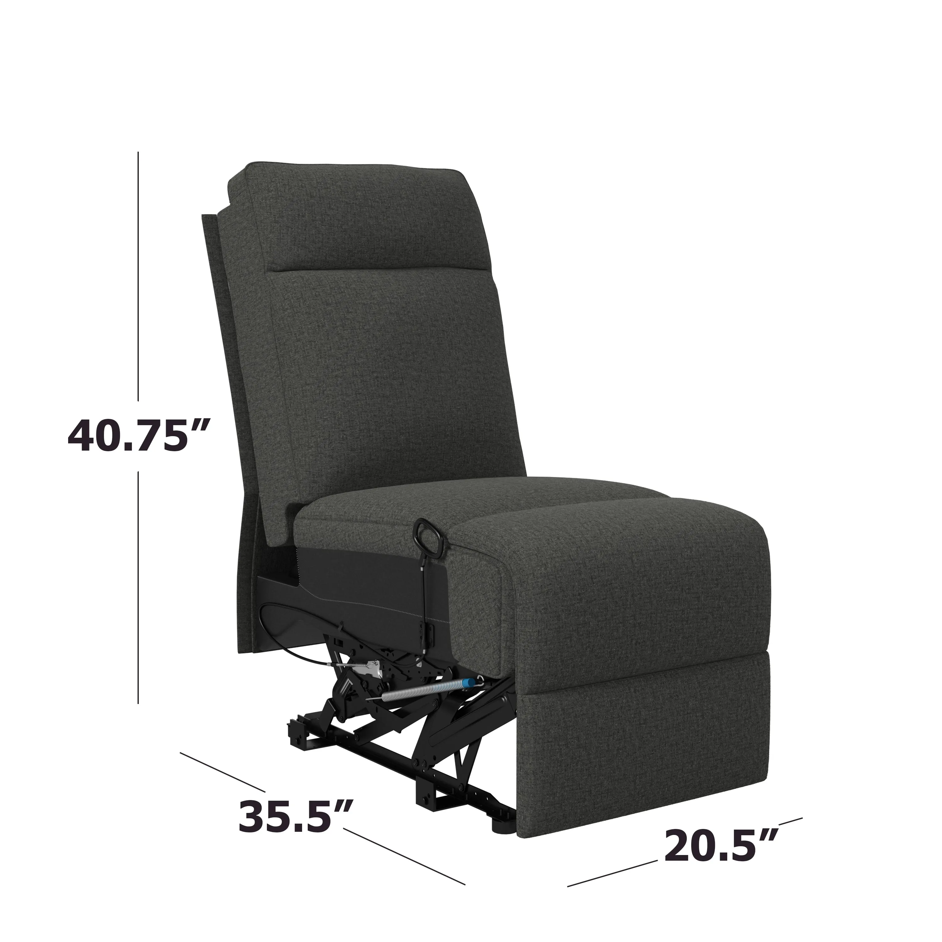 Menken Stitch-Tufted Armless Wall Hugger Recliner