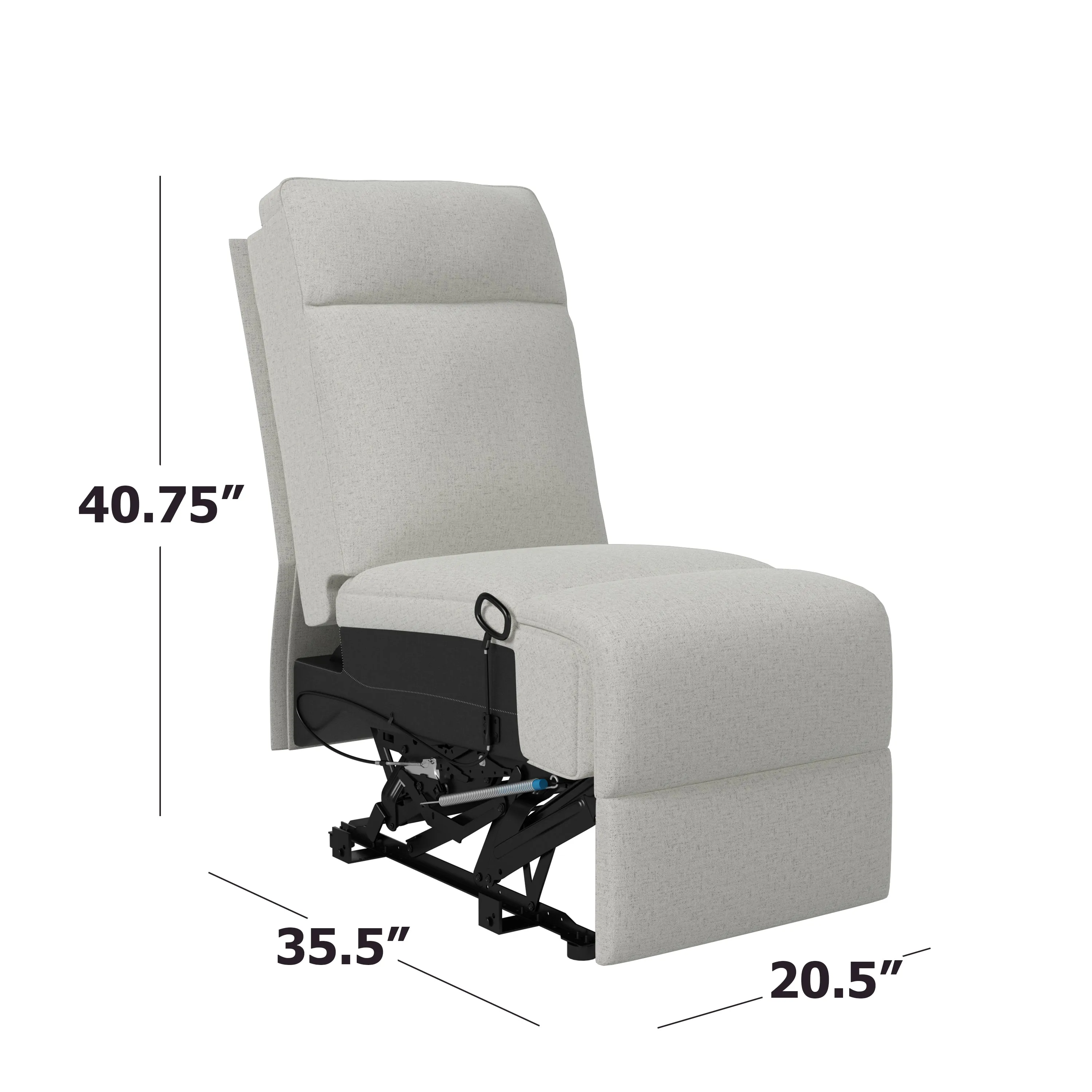 Menken Stitch-Tufted Armless Wall Hugger Recliner
