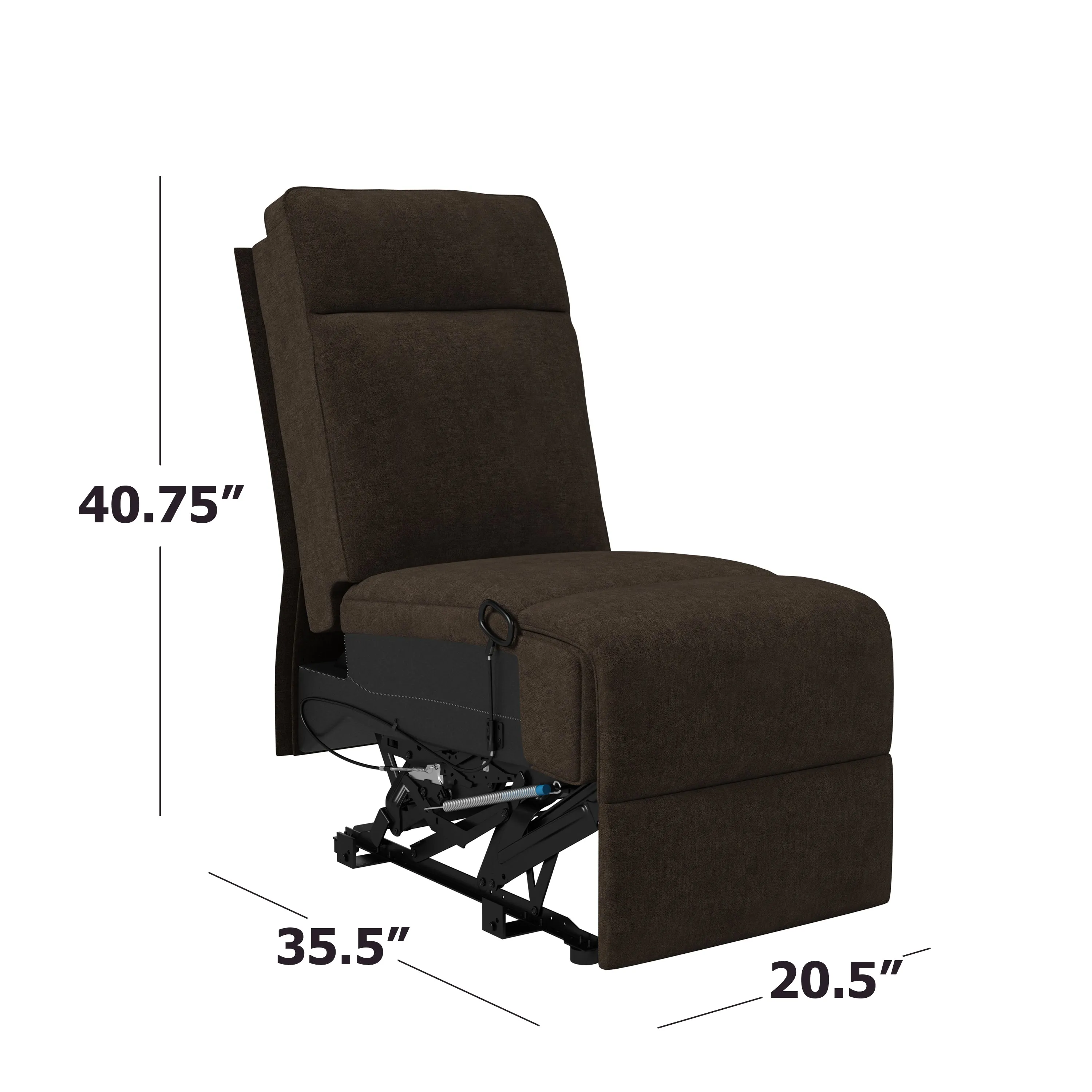 Menken Stitch-Tufted Armless Wall Hugger Recliner