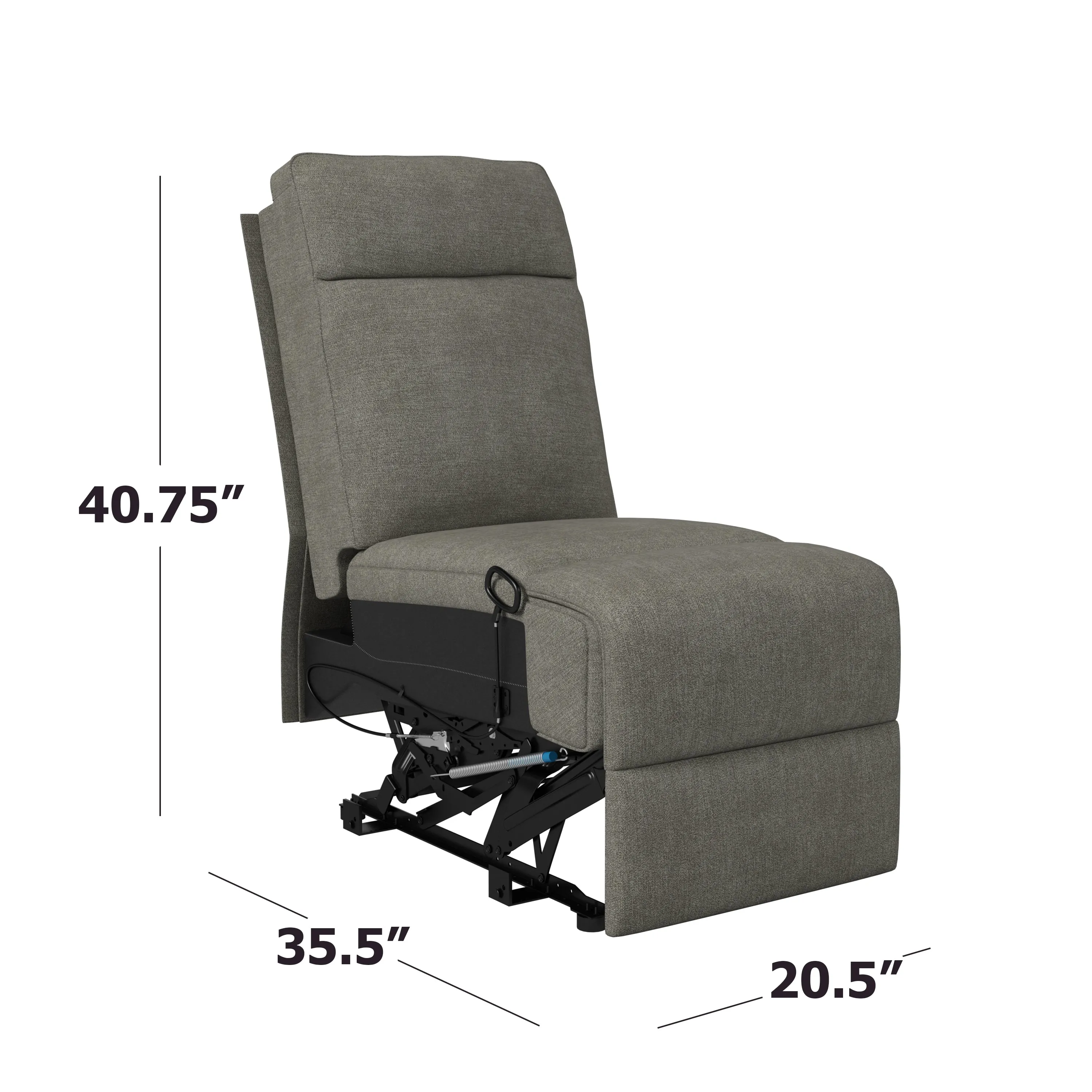 Menken Stitch-Tufted Armless Wall Hugger Recliner