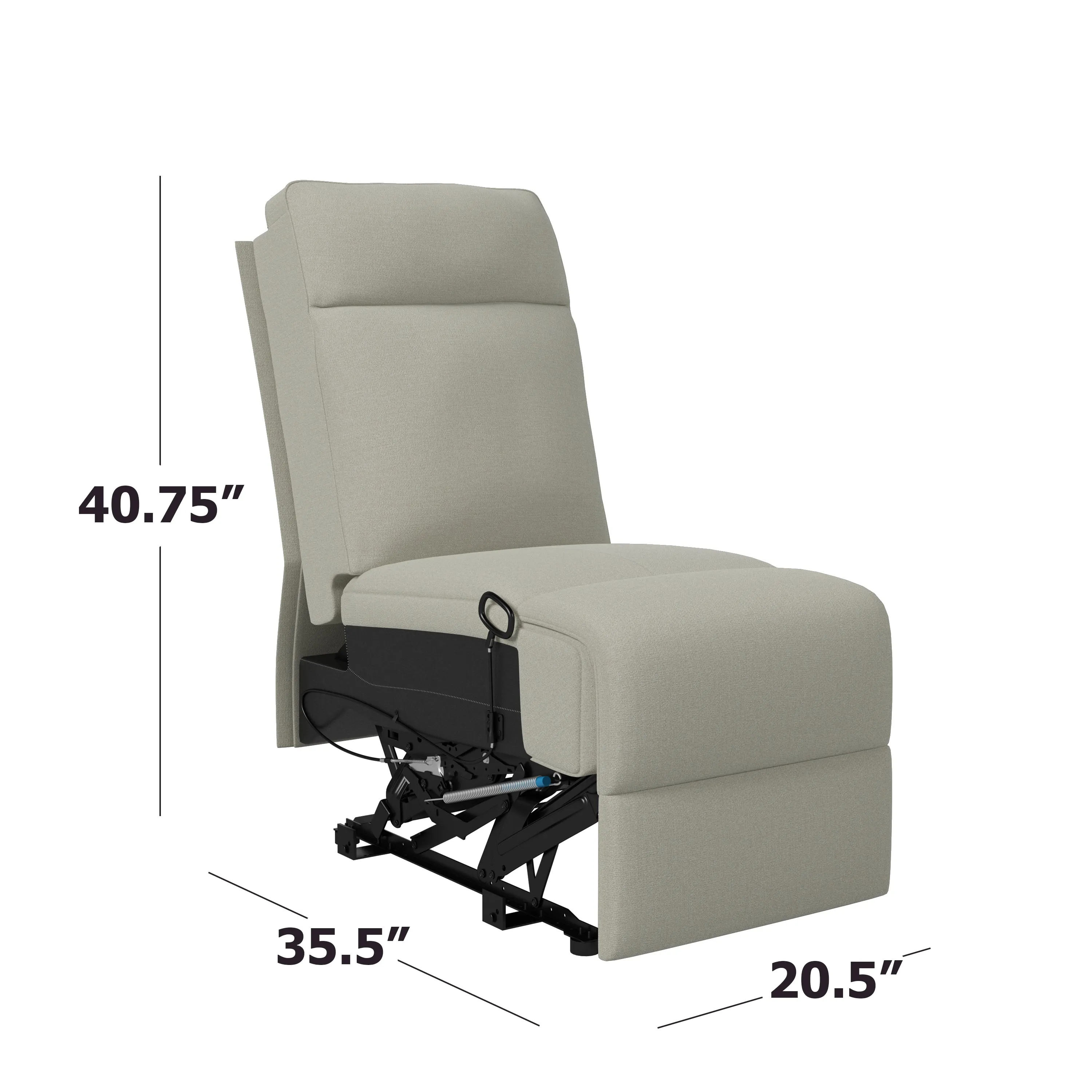 Menken Stitch-Tufted Armless Wall Hugger Recliner