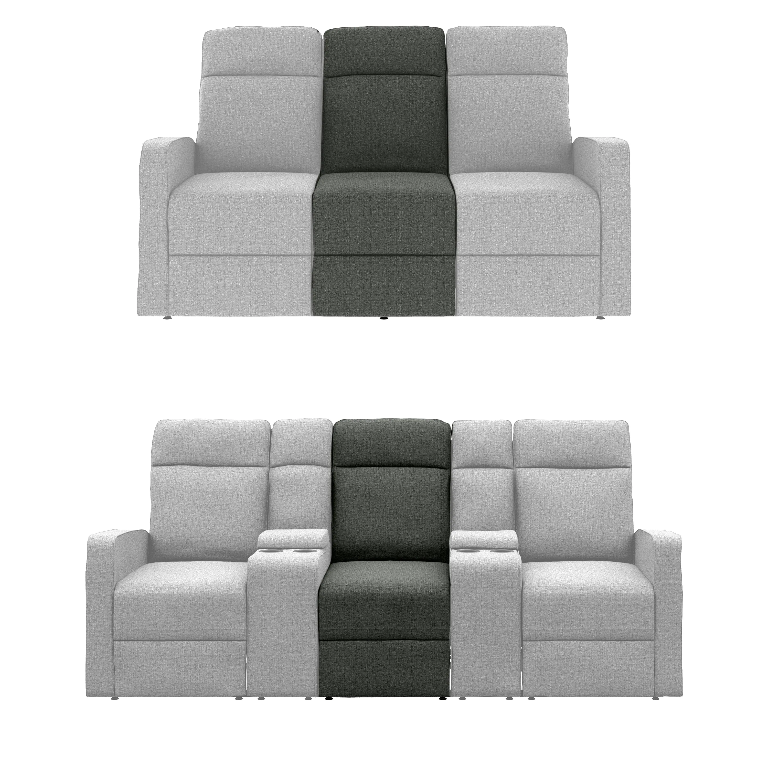 Menken Stitch-Tufted Armless Wall Hugger Recliner