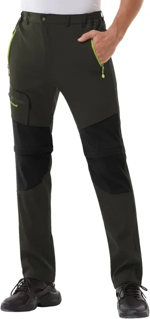 Men's Water Resistant Tactical Pants Lightweight Outdoor EDC Strech Pants for Hiking with Belt