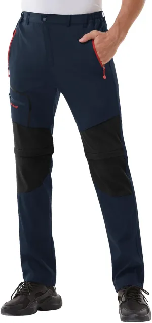 Men's Water Resistant Tactical Pants Lightweight Outdoor EDC Strech Pants for Hiking with Belt