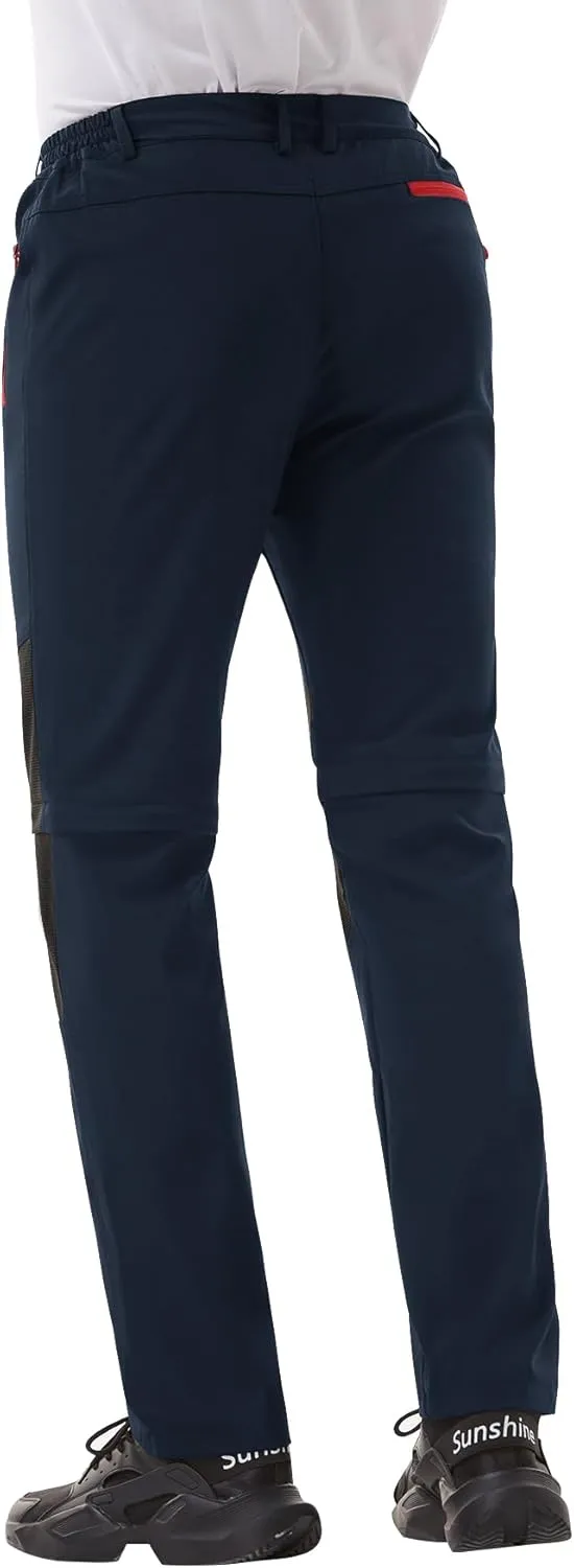 Men's Water Resistant Tactical Pants Lightweight Outdoor EDC Strech Pants for Hiking with Belt