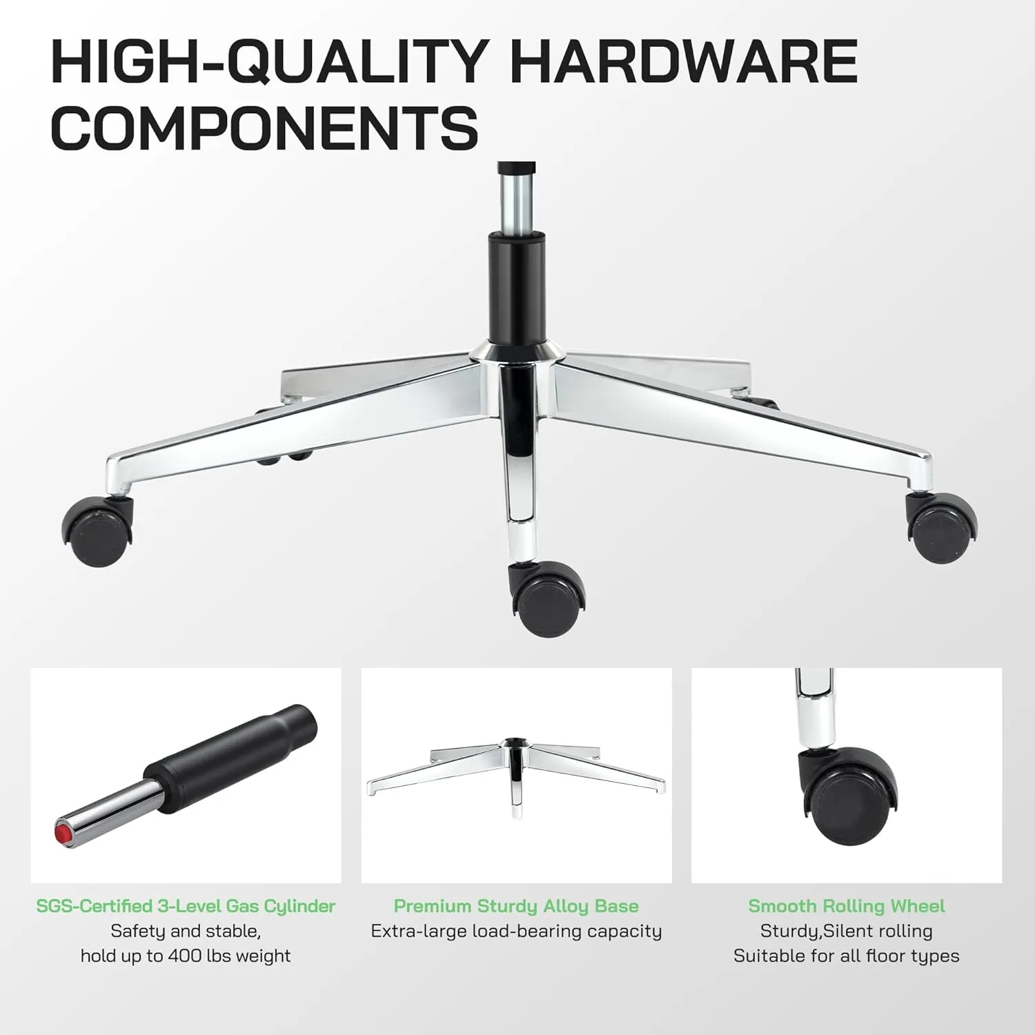 Mesh Ergonomic Office Chair with Footrest,High Back Computer Gaming Chair with Lumbar Support,Back Support,Adjustable Armrests for Big and Tall Napping Work(Black)