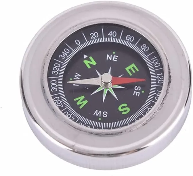 Metal Stainless Steel Portable Compass Student Outdoor Sports Compass 60mm，Outdoor Hiking