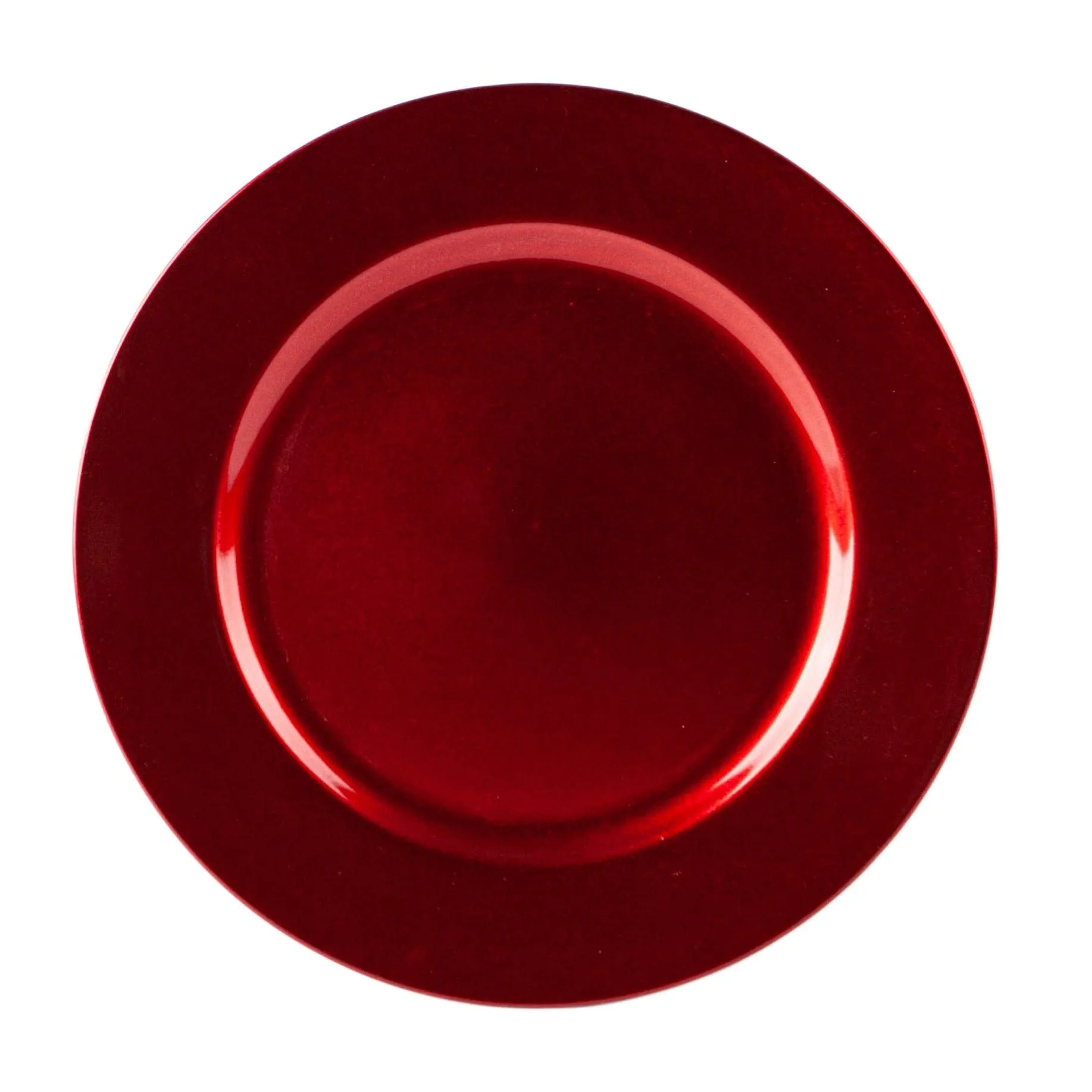 Metallic Charger Plate- Red