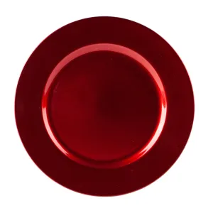 Metallic Charger Plate- Red